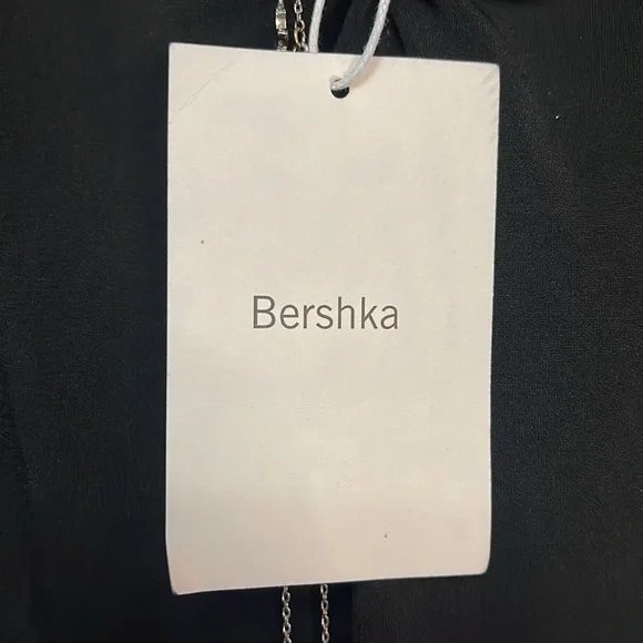 Bershka Black Sexy Sheath Midi Dress Spaghetti Strap Looks Amazing On - Picture 9 of 15